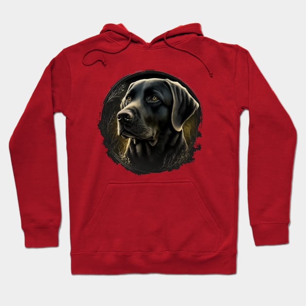 Circular Retro Labrador Owner Golden Black dog Dad Mom Hoodie by Kertz TheLegend